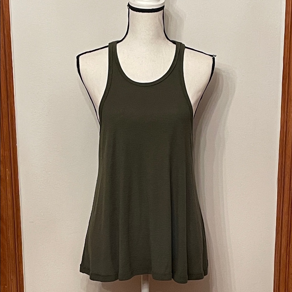 Free People Olive Green Tank Top